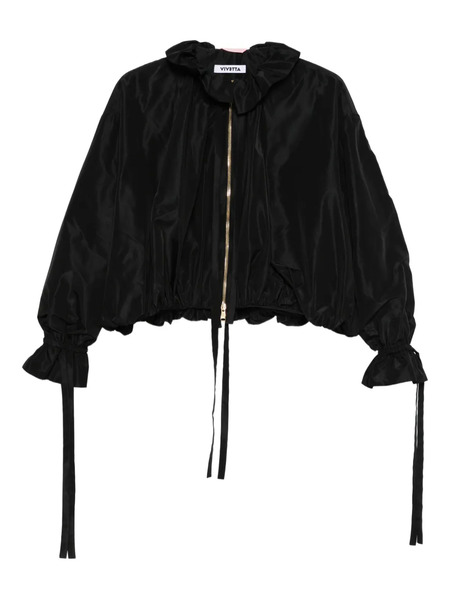  Vivetta Ruffled Zip-front Jacket - Black 