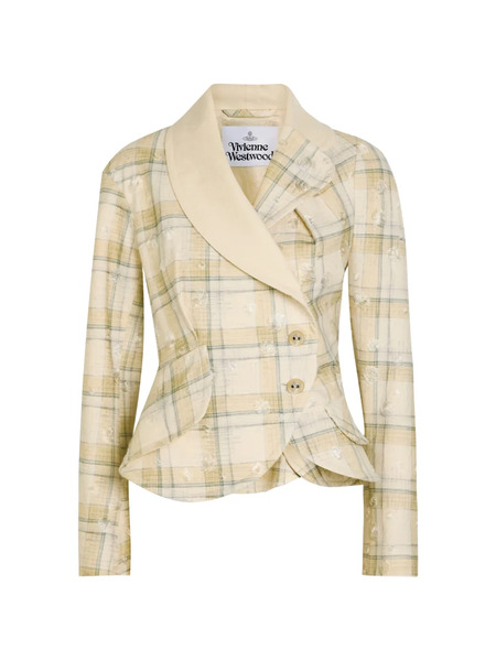  Vivienne Westwood Check Buttoned Jacket - Neutrals 
