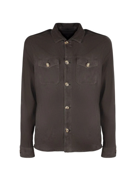  Volfagli Urano Suede Shirt Jacket - Brown 