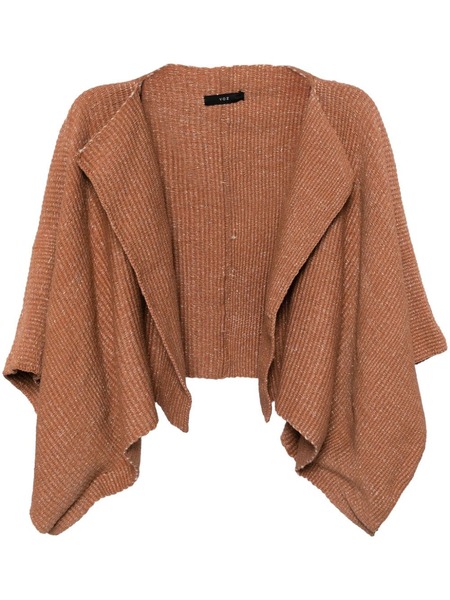  Voz Asymmetric Lurex Cape - Brown 
