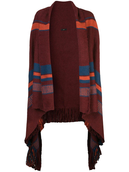  Voz Cascade Shawl Wrap - Red 