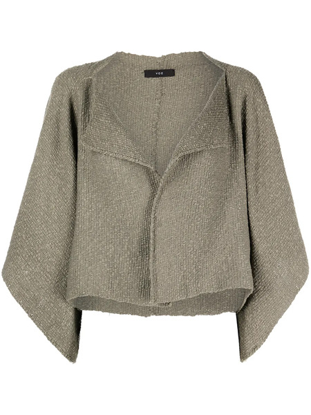  Voz Cropped Knitted Bolero - Grey 