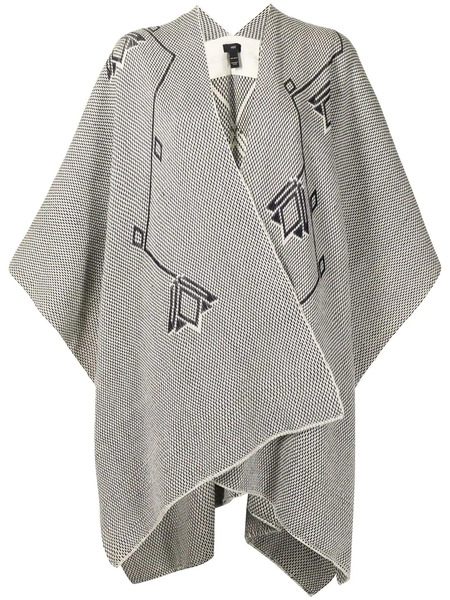  Voz Double V-neck Merino Shawl - Grey 