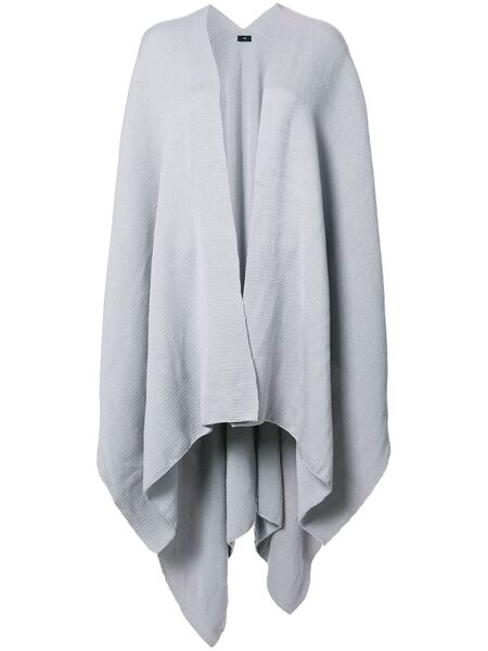  Voz Draped V-neck Cape - Grey 