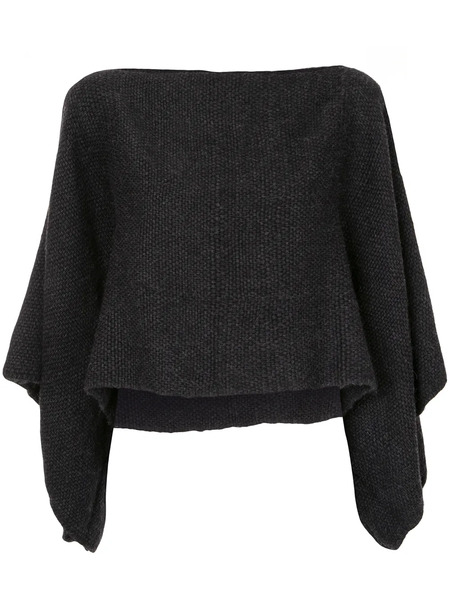  Voz Lineas Cropped Jumper - Black 