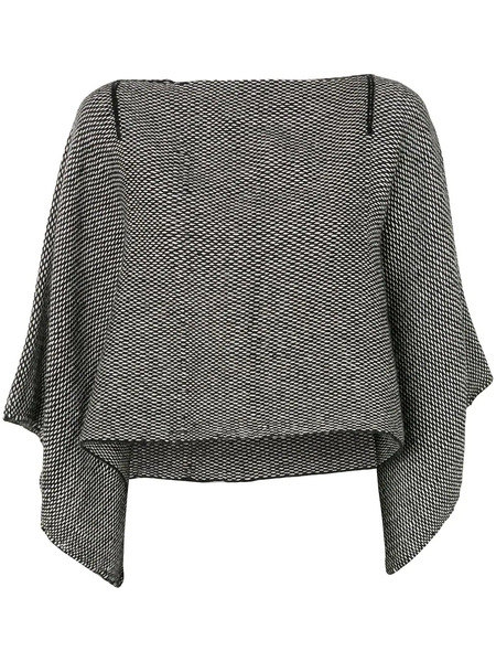  Voz Lineas Cropped Jumper - Black 