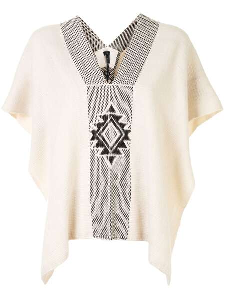  Voz Manta Estrella Knitted Top - White 