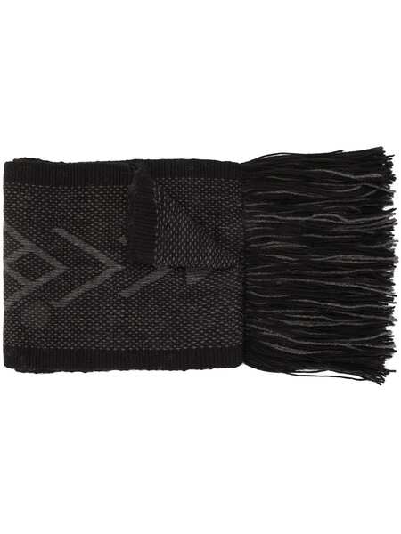  Voz Mapu Fringed Scarf - Black 