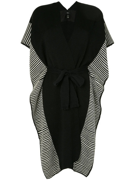  Voz Striped Edge Knitted Kaftan - Black 