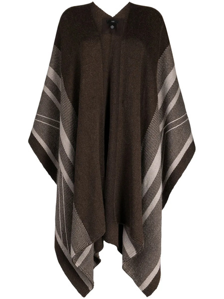  Voz Striped Fine-knit Duster - Brown 