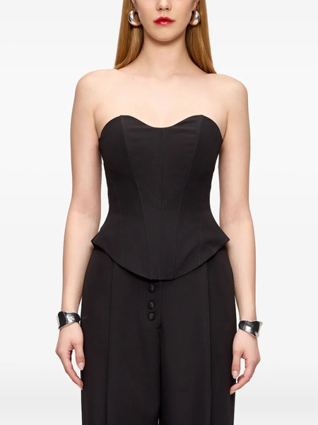  V:pm Atelier Cluster Off-shoulder Balloon-sleeve Top - Black 
