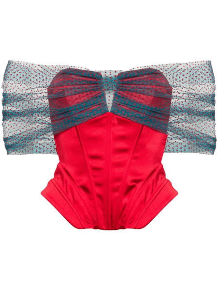  V:pm Atelier Jyn Satin Corset Top - Red 
