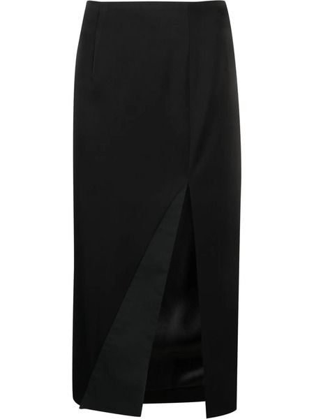  V:pm Atelier Side-slit Midi Skirt - Black 