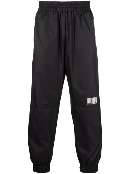  Vtmnts Barcode-print Track Pants - Black 