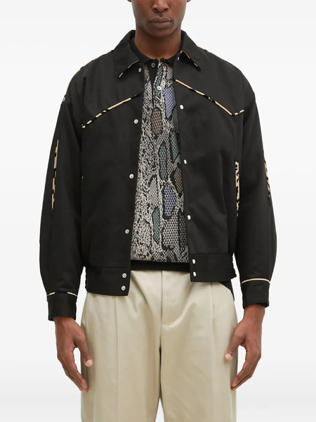  Wacko Maria Piped-trim Jacket - Black 