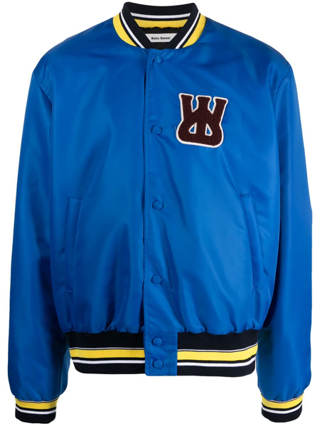  Wales Bonner Logo-patch Bomber Jacket - Blue 