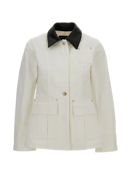  Wales Bonner Point-collar Denim Jacket - White 