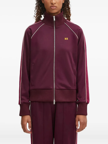  Wales Bonner Striped-panel Zip-up Track Top - Red 