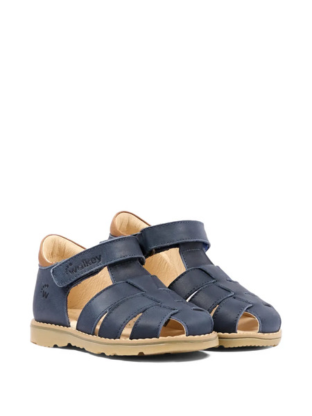  Walkey Leather Sandals - Blue 