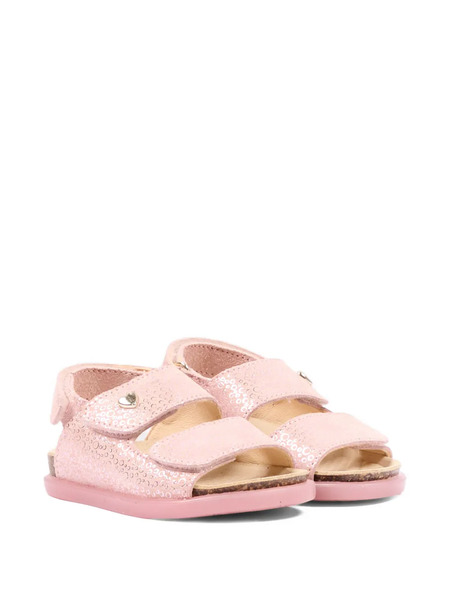  Walkey Strap Leather Sandals - Pink 