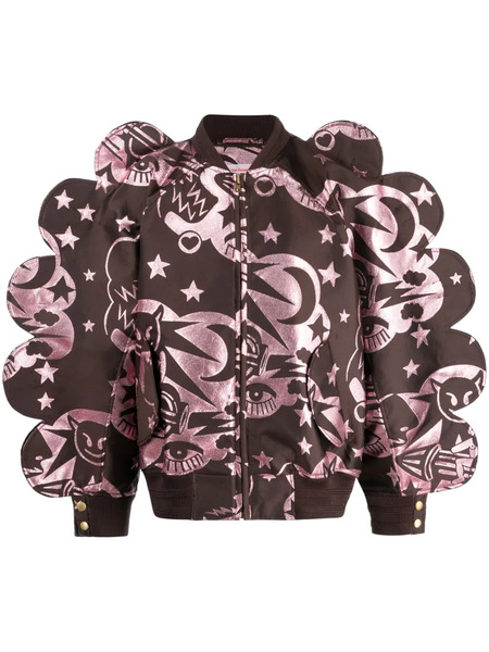  Walter Van Beirendonck Wings Oversized Bomber Jacket - Brown 