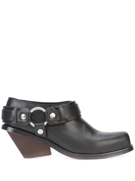  Wanda Nylon Ring-embellished Chunky-heel Boots - Black 