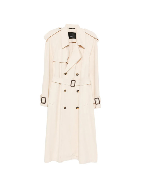  Wardrobe.nyc Buttoned Belted Trench Coat - Neutrals 