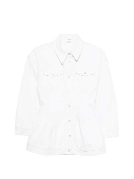  Wardrobe.nyc Buttoned Denim Jacket - White 