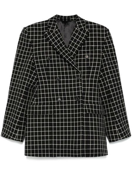  Wardrobe.nyc Check-pattern Blazer - Black 