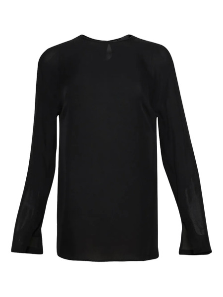  Wardrobe.nyc Sheer Split-cuff Blouse - Black 