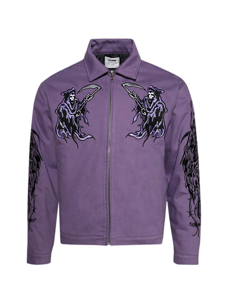  Warren Lotas Dueling Reaper Work Jacket - Purple 