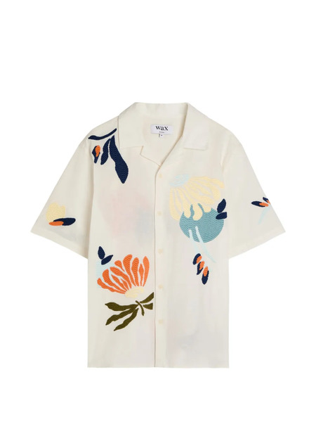  Wax London Didcot Embroidered Shirt - Neutrals 