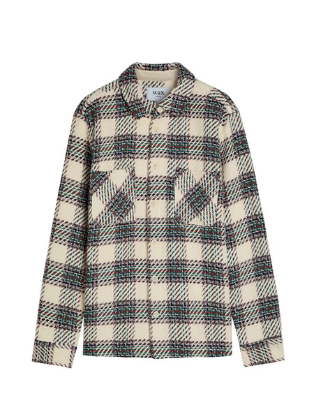  Wax London Whiting Patterned Overshirt - Neutrals 