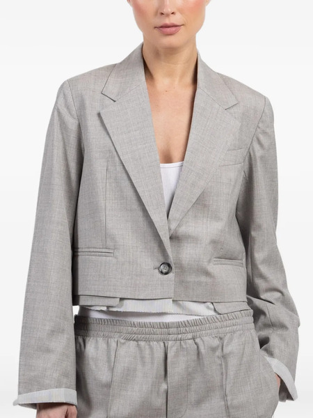  We-ar4 Cropped Single-breasted Jacket - Grey 