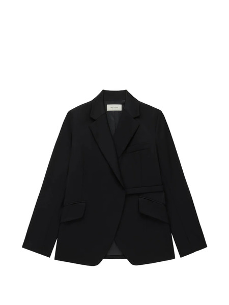  We-ar4 Smocking Notched-lapels Blazer - Black 