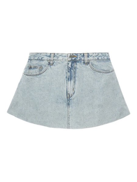  We11done Denim A-line Skirt - Blue 