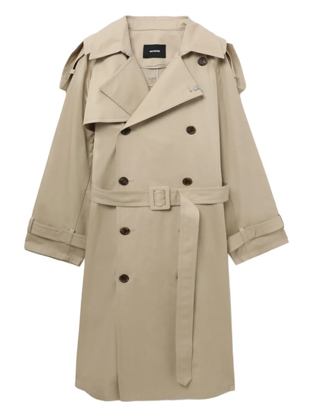  We11done Double-breasted Belted Trench Coat - Neutrals 