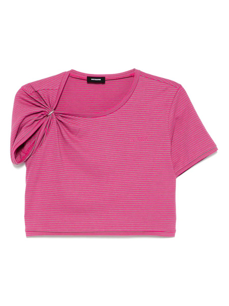 We11done Gathered Cropped T-shirt - Pink 