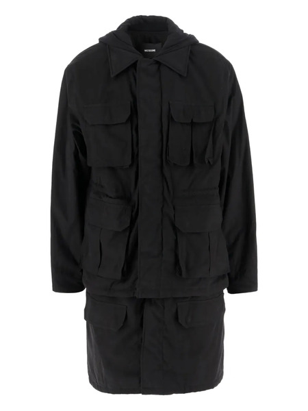  We11done Hooded Raincoat - Black 