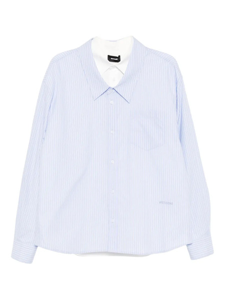  We11done Logo-embroidered Shirt - Blue 