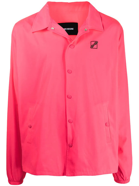  We11done Logo-print Shirt Jacket - Pink 