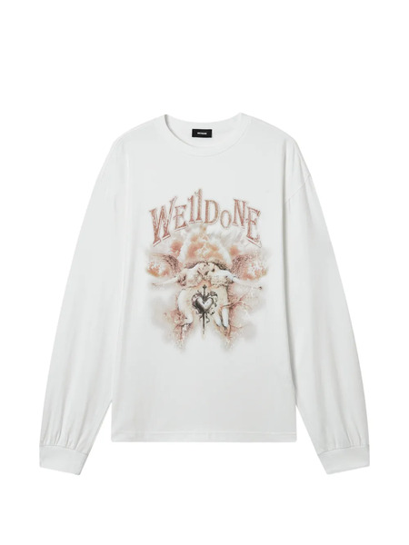  We11done Long-sleeve Graphic T-shirt - White 