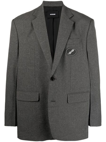  We11done Notched-lapels Single-breasted Blazer - Grey 