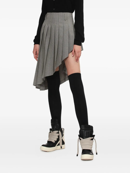  We11done Pleated Asymmetric Skirt - Neutrals 