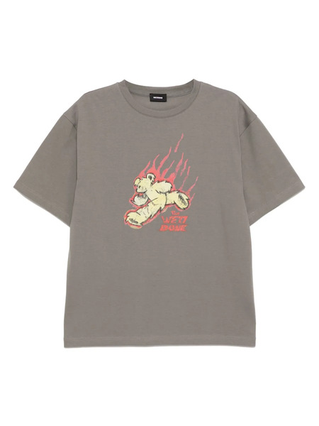  We11done Run Flame Teddy Print T-shirt - Grey 