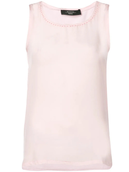  Weekend Max Mara Bead Embellished Top - Pink 