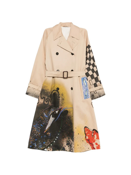  Weekend Max Mara Belted Graphic Coat - Neutrals 