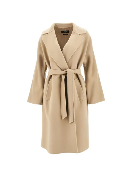  Weekend Max Mara Belted Wool Coat - Neutrals 