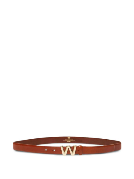  Weekend Max Mara Buckle Leather Belt - Brown 
