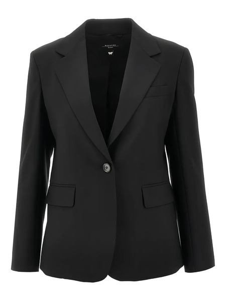  Weekend Max Mara Button Mono Blazer - Black 